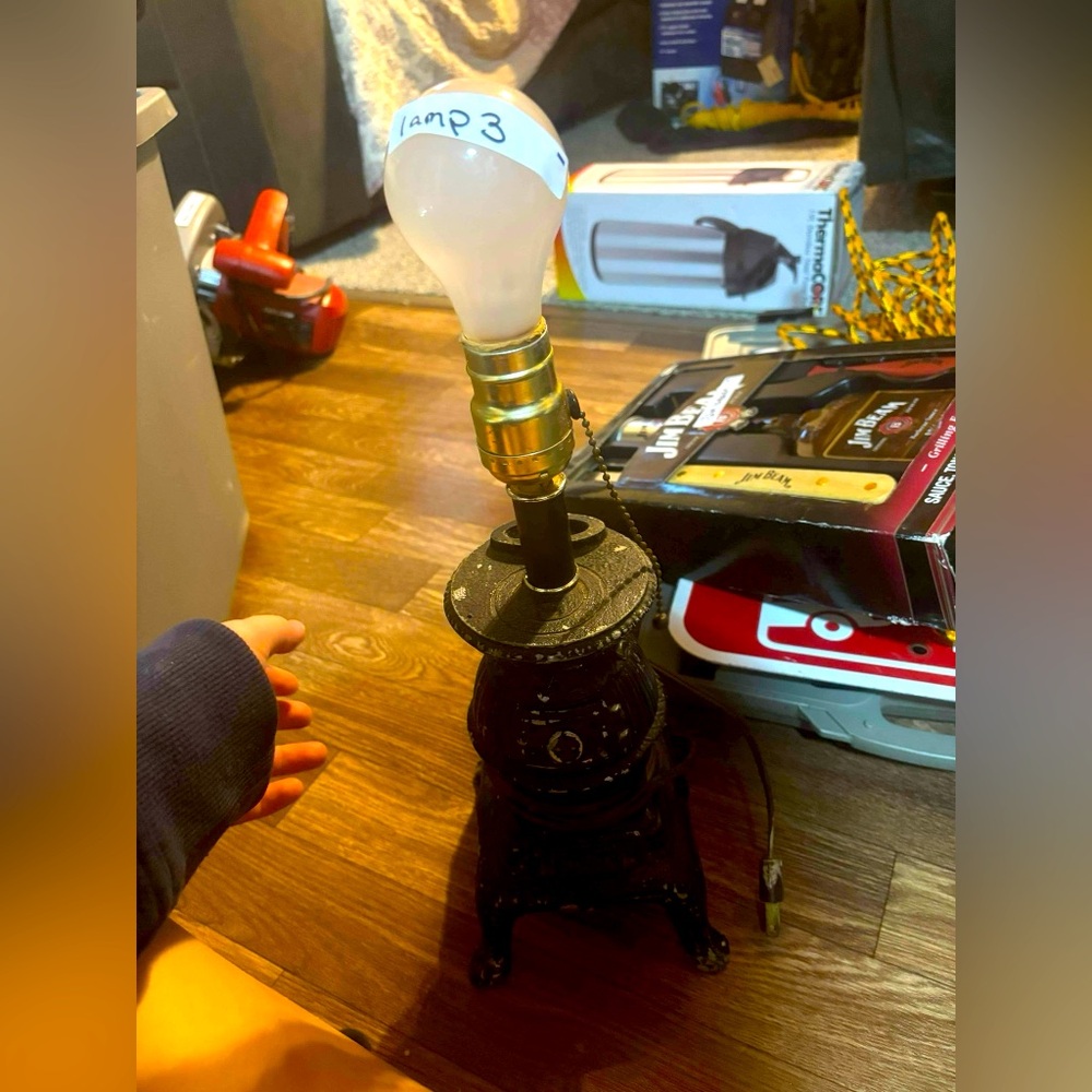 Antique lamp without shade